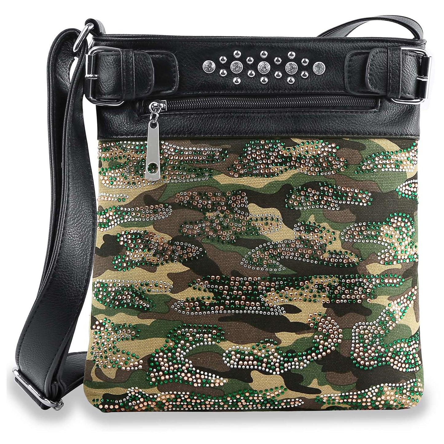 Glam Camo Sparkle Crossbody Bag