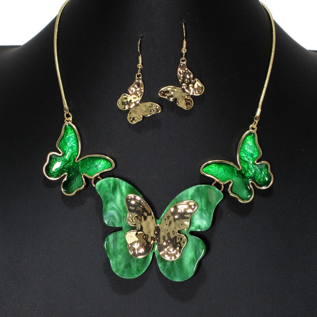 Aerial Artistry - Green Necklace - Sale-Shop Alies Boutique