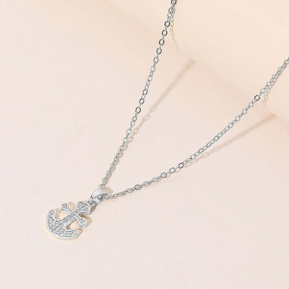 Anchors Away - Silver Necklace - Shop Alies Bouutique