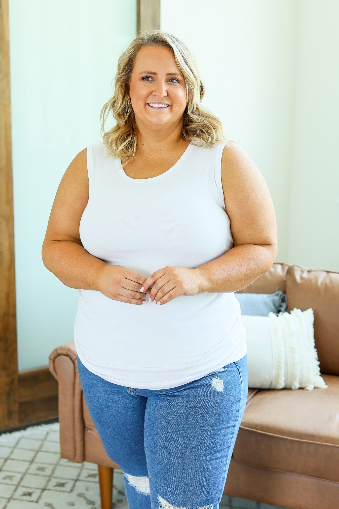 Ava Tank- White - Michelle Mae - WW-Shop Alies Boutique