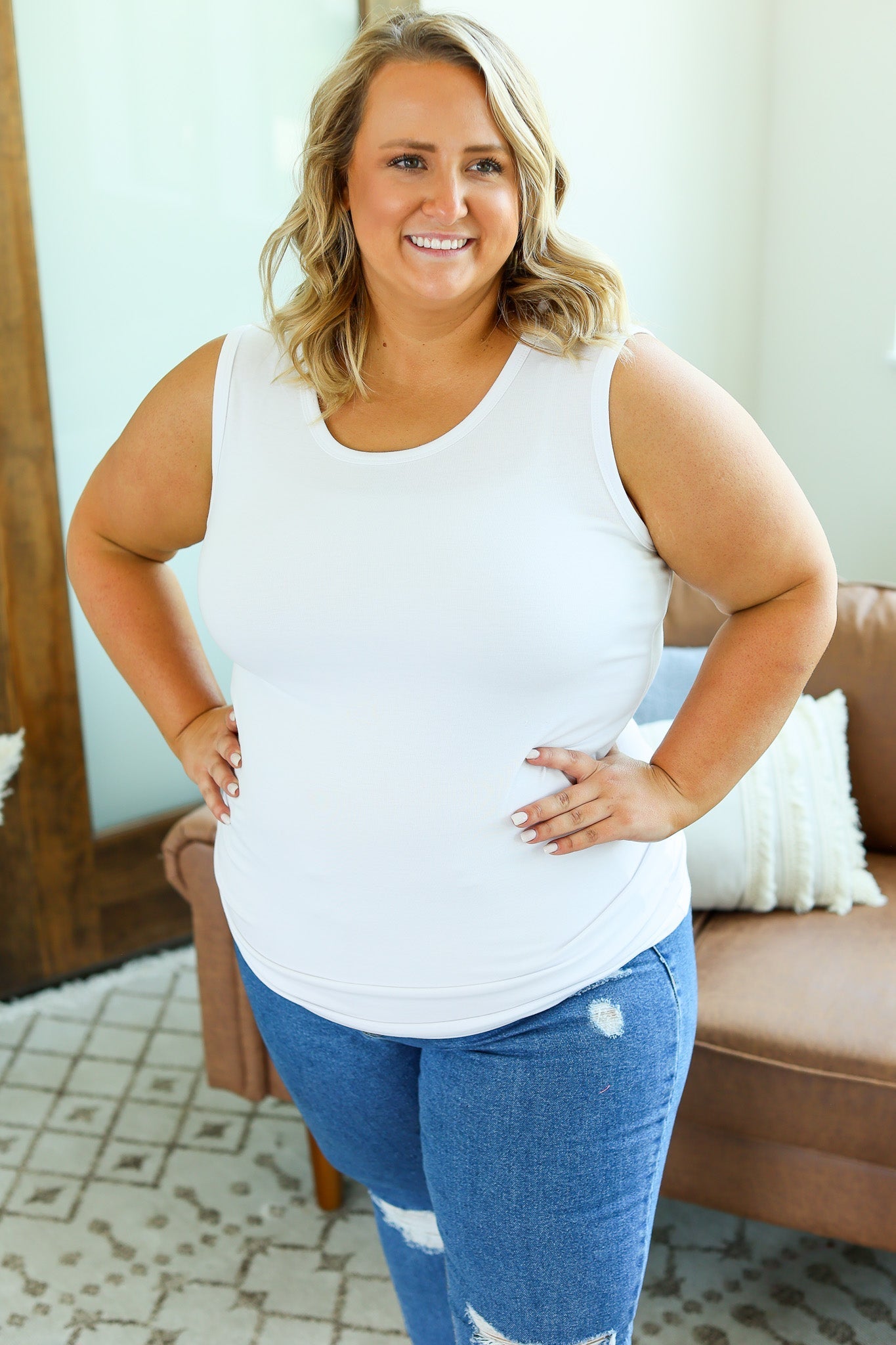 Ava Tank- White - Michelle Mae - WW-Shop Alies Boutique