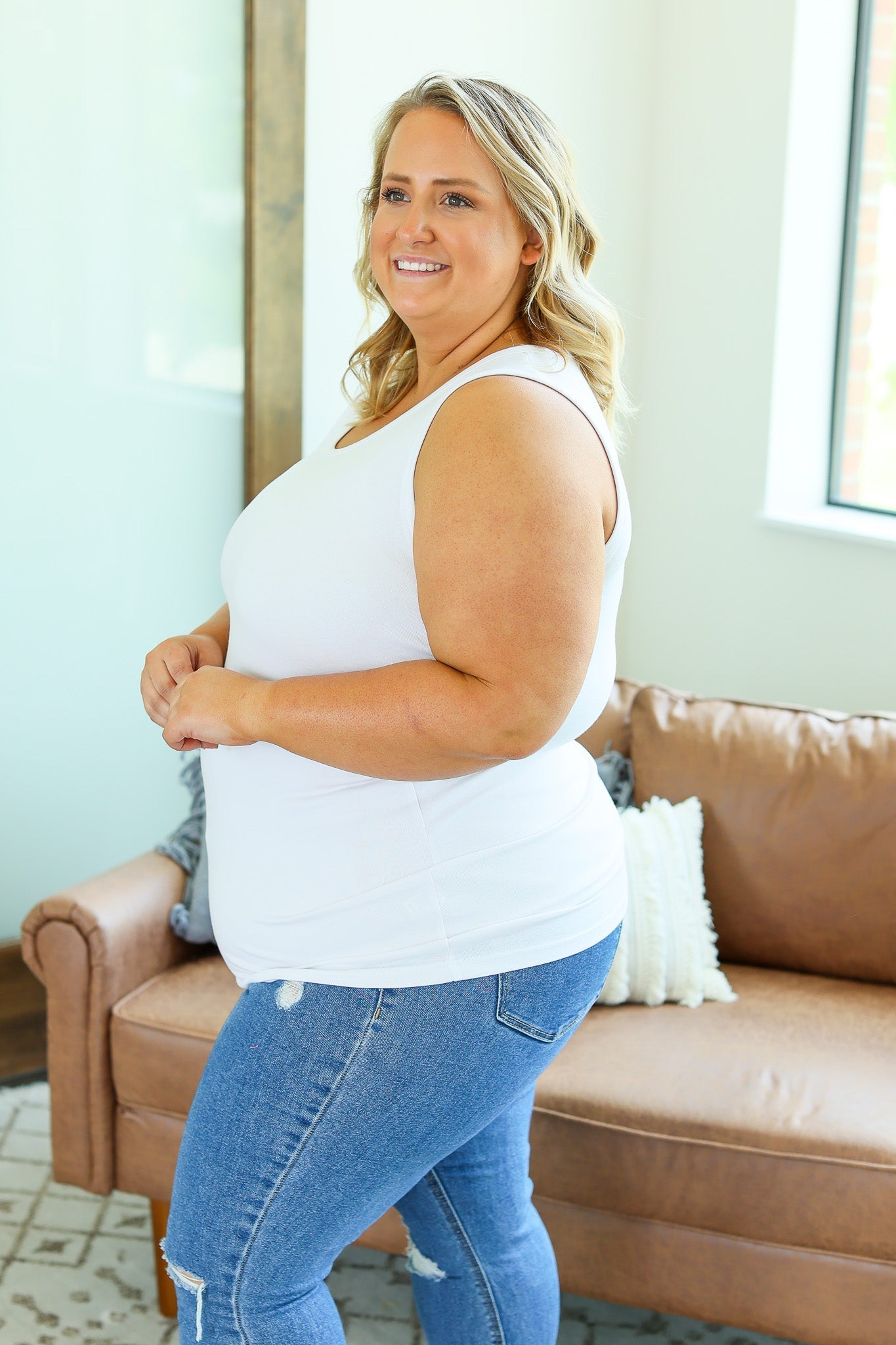 Ava Tank- White - Michelle Mae - WW-Shop Alies Boutique