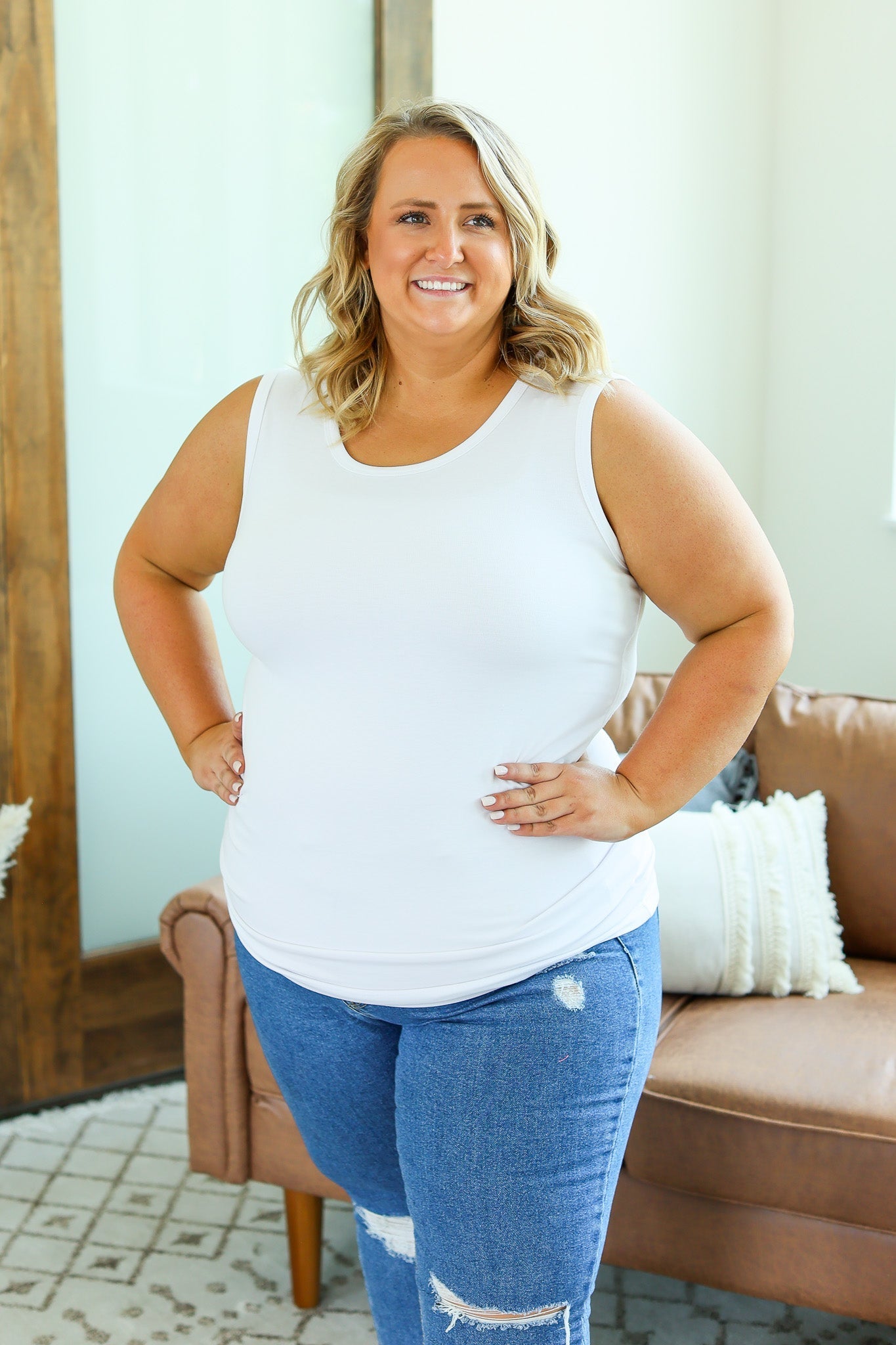 Ava Tank- White - Michelle Mae - WW-Shop Alies Boutique