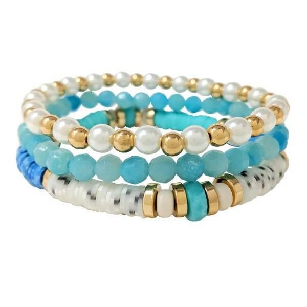 Bahama Breeze - Blue Bracelet Set-Shop Alies Boutique