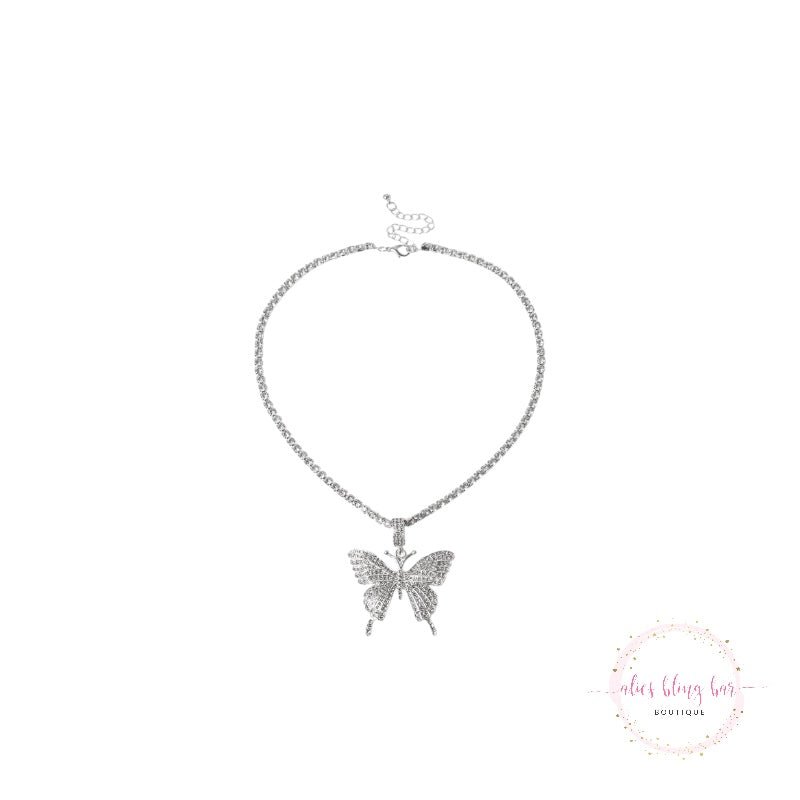 Beauty In Flight - Silver Necklace - Sale - Alies Bling Bar - Shop Alies Boutique