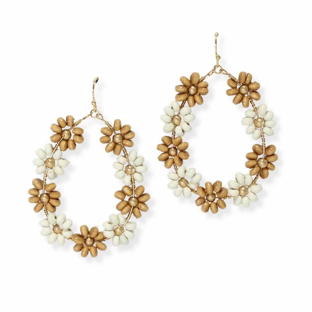 Bloom On Repeat - Natural Earrings-Shop Alies Boutique