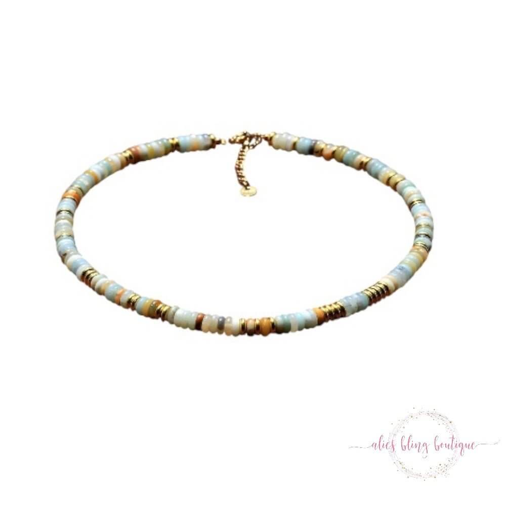 Boho Escape Semi Precious Stone Necklace in Amazon Stone-Shop Alies Boutique