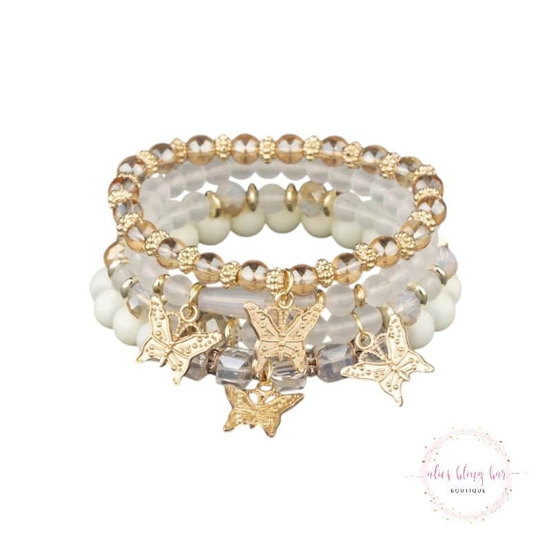 Boho Flutter - Beige Bracelets - Sale-Shop Alies Boutique