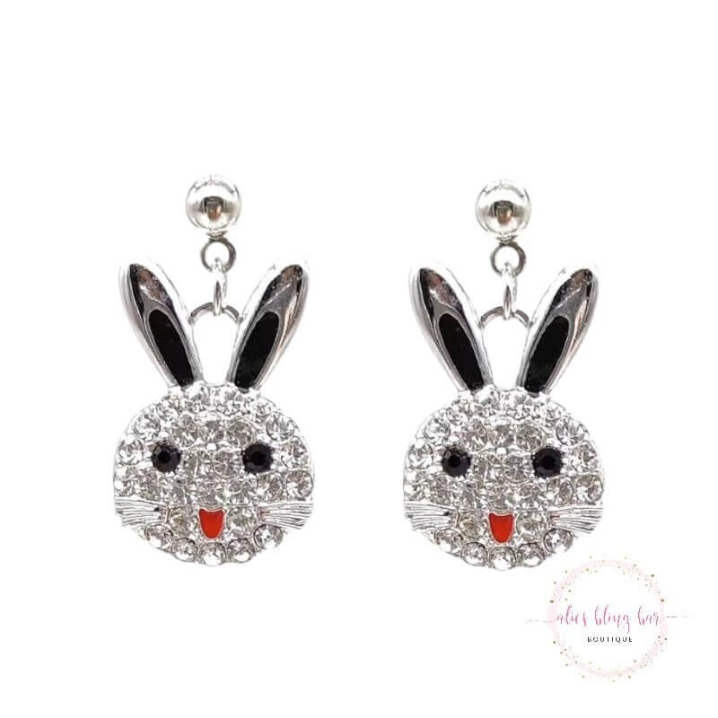 Bunny Bling - Silver Necklace & Earrings Set - Sale-Shop Alies Boutique