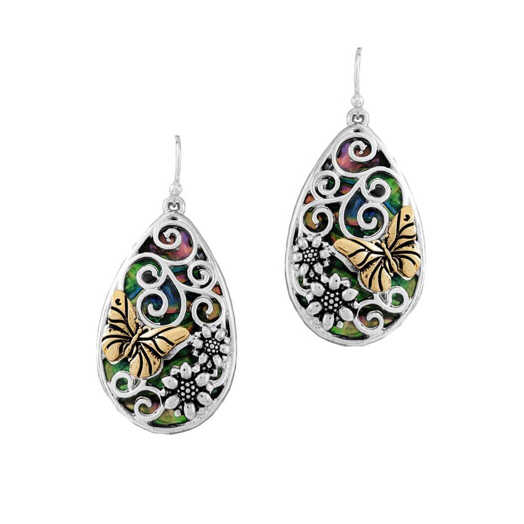 Butterfly Bloom - Abalone Earrings-Shop Alies Boutique