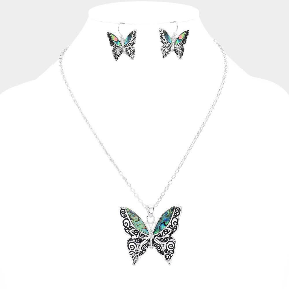 Butterfly Effect - Abalone Necklace-Shop Alies Boutique