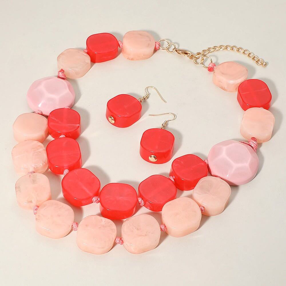 Candy Colored Dreams - Pink and Red Necklace - Sale-Shop Alies Boutique