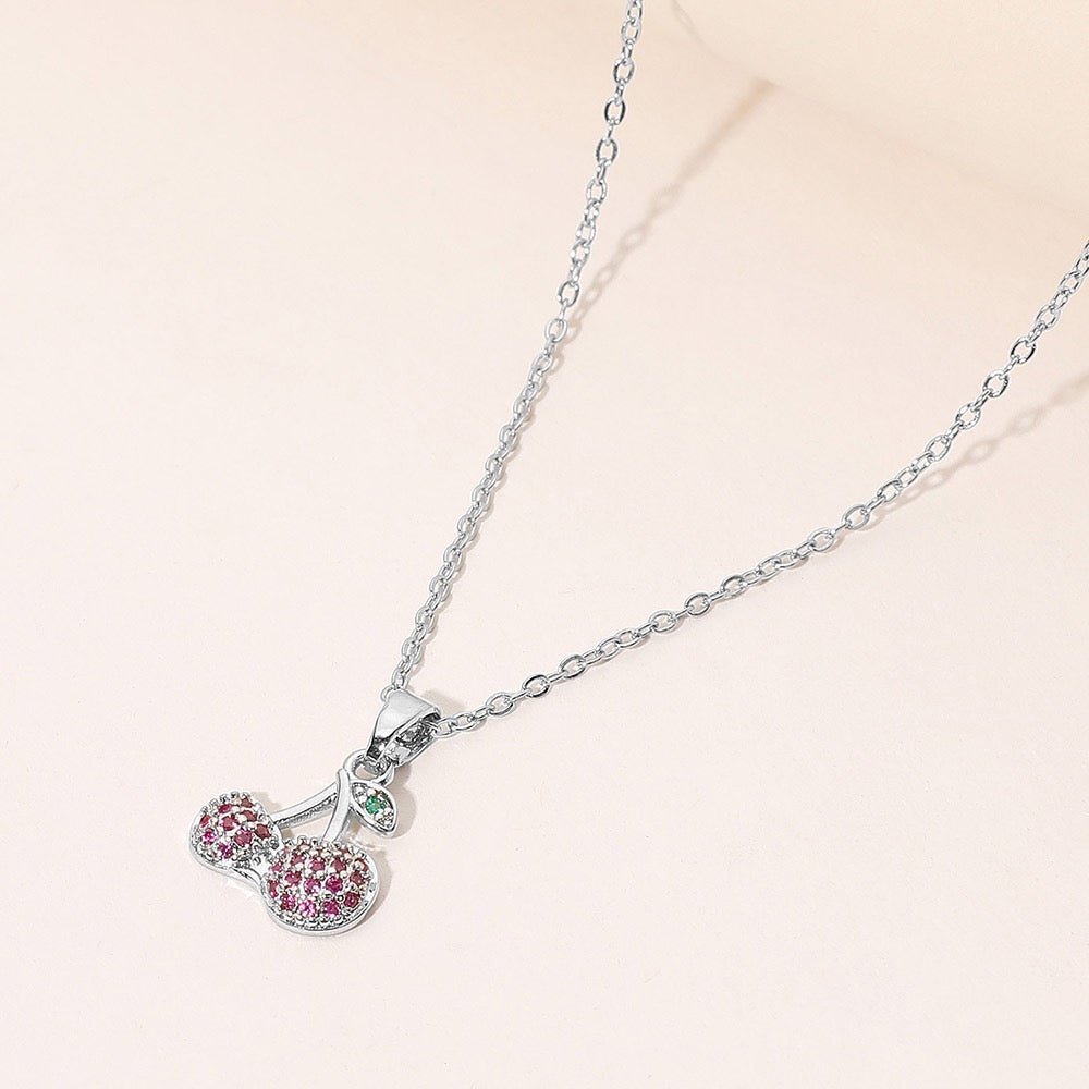 Cherrylicious - Silver Necklace - Sale-Shop Alies Boutique