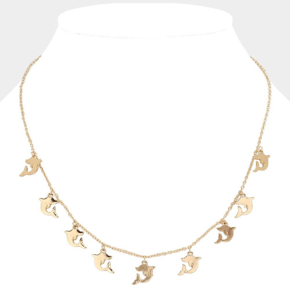 Coastline Charm - Gold Necklace - Sale-Shop Alies Boutique