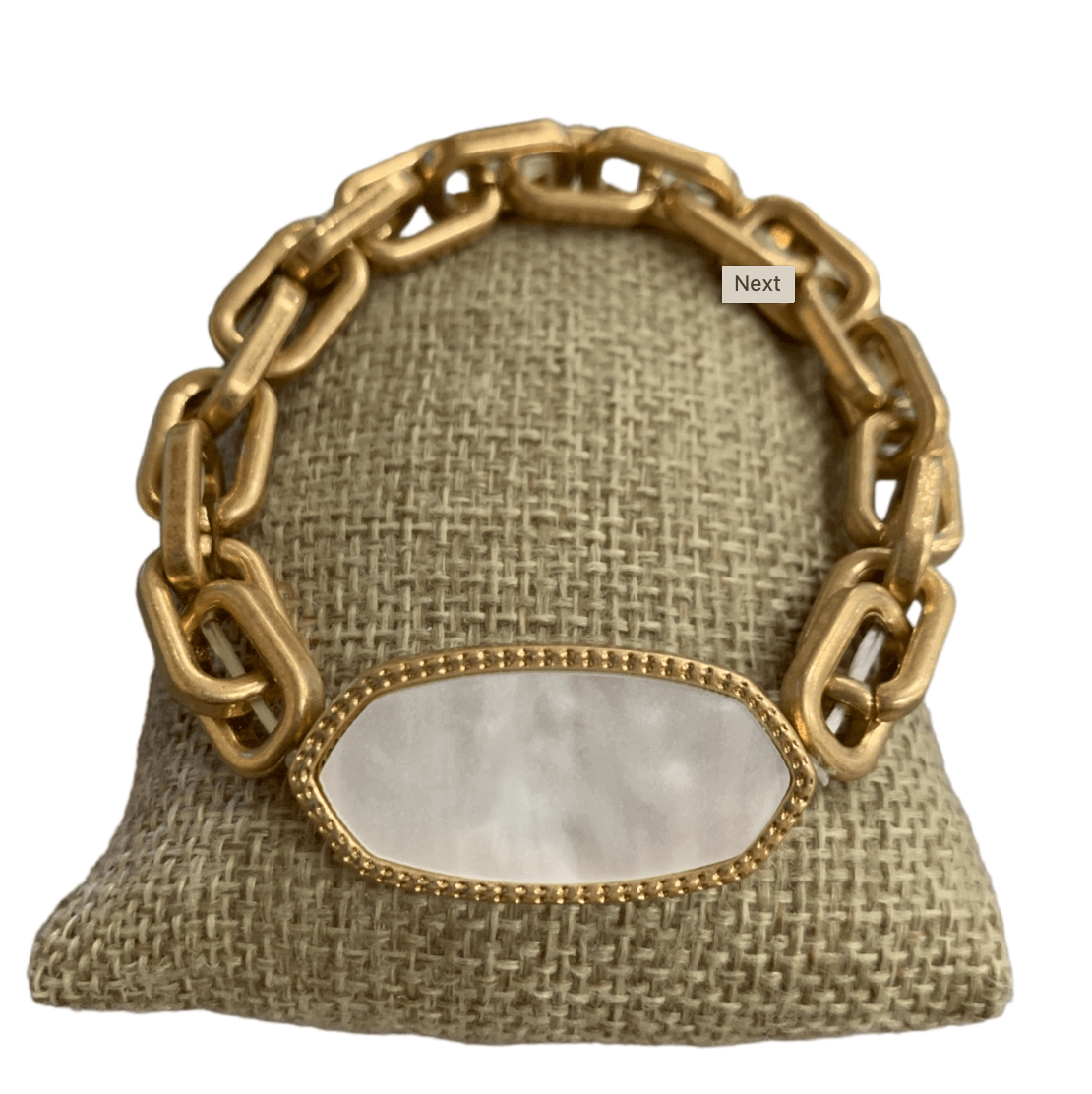 Crush Link Luxe - White Oval Double Chain Link Stretch Bracelet - All That GlitterZ - Shop Alies Boutique