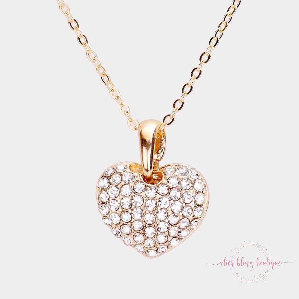 Crystal Embrace Necklace in Gold - Sale-Shop Alies Boutique