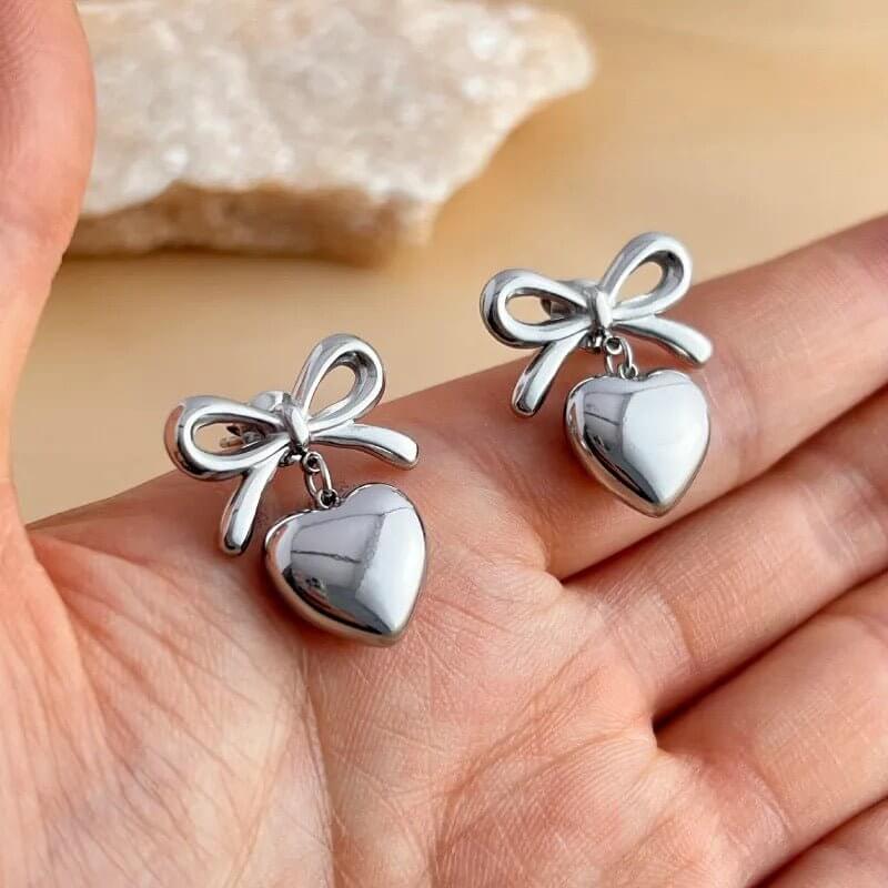Darling Duo - Silver Earrings-Shop Alies Boutique
