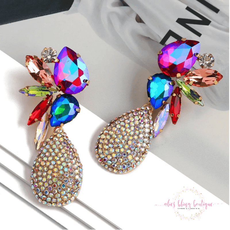 Dazzling Daydreams - Dark Multi Earring - Sale-Shop Alies Boutique