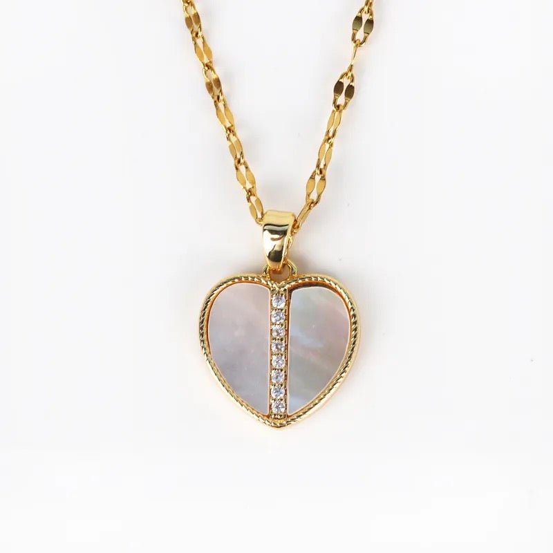 Divided Heart - Gold Necklace - Alie's Boutique - Shop Alies Boutique