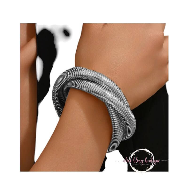 Elegant Orbit - Silver Bracelet - Sale-Shop Alies Boutique