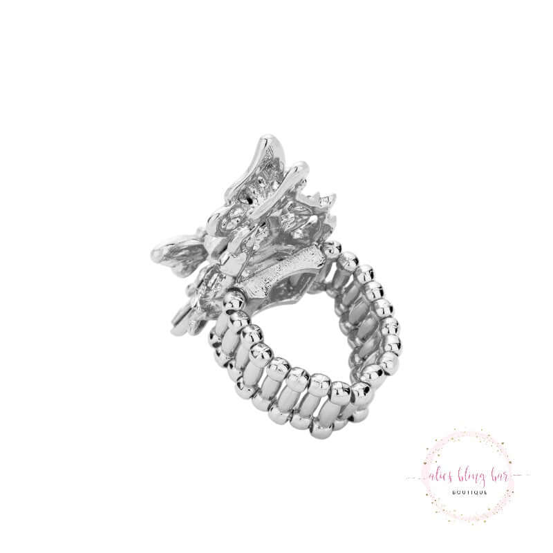 Ethereal Sparkle - Silver Stretchy Ring - Sale-Shop Alies Boutique