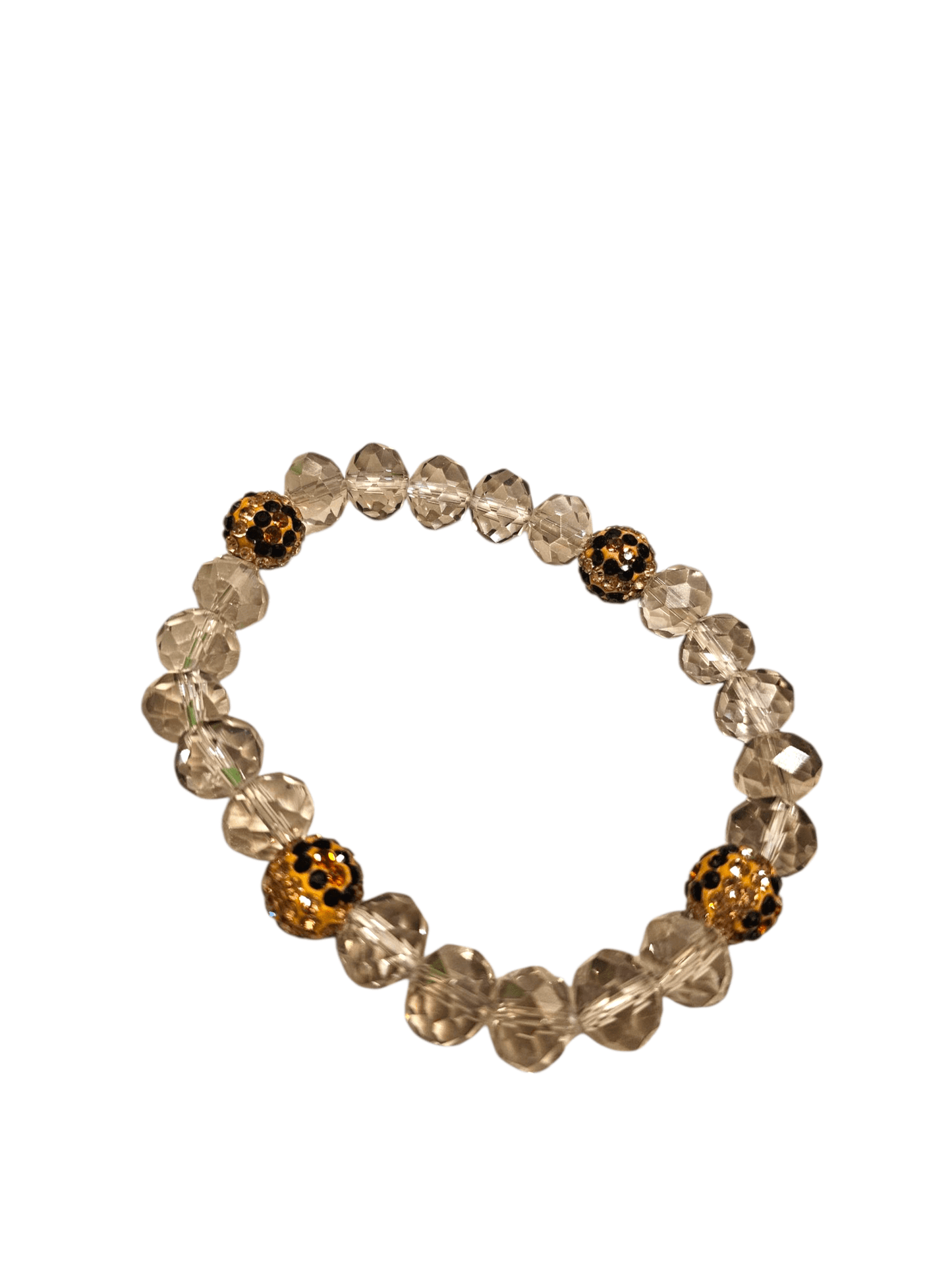 Glam Orbitals - Clear Leopard Rhinestone & Crystal Bracelet - Alie's Boutique - Shop Alies Boutique