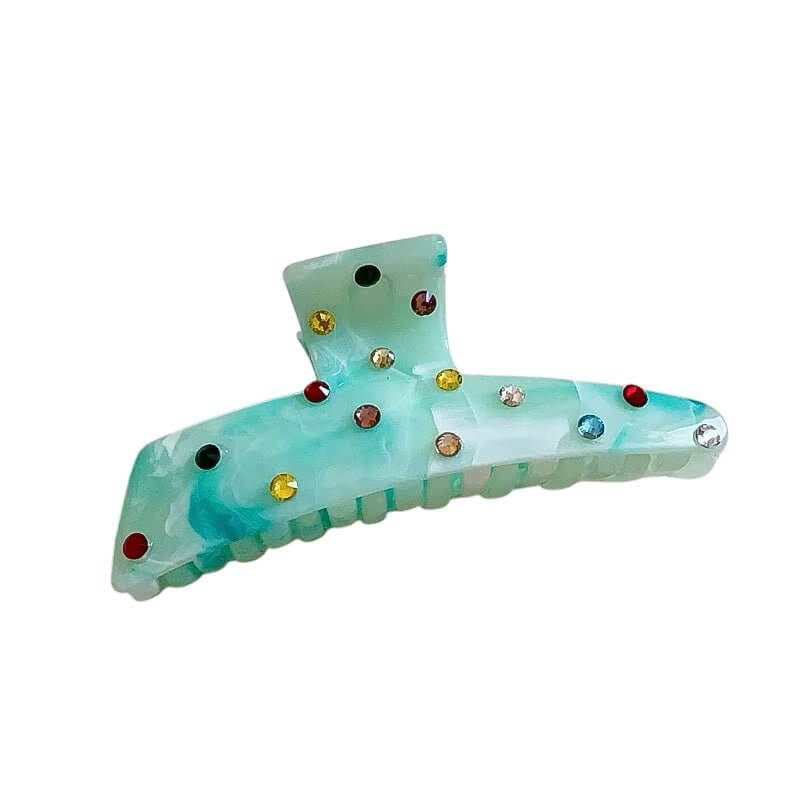 Glam Snap - Green/Turquoise Hair Clip-Shop Alies Boutique