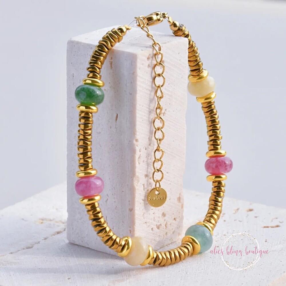 Gleaming Essence Bracelet in Tourmaline-Shop Alies Boutique