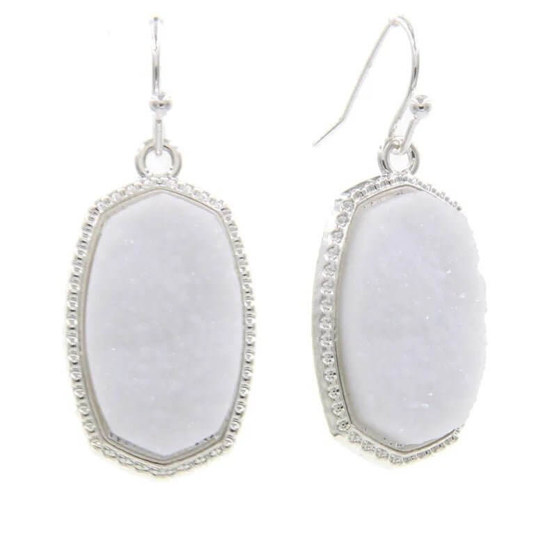 Glimmer Point - White Necklace & Earring Set-Shop Alies Boutique