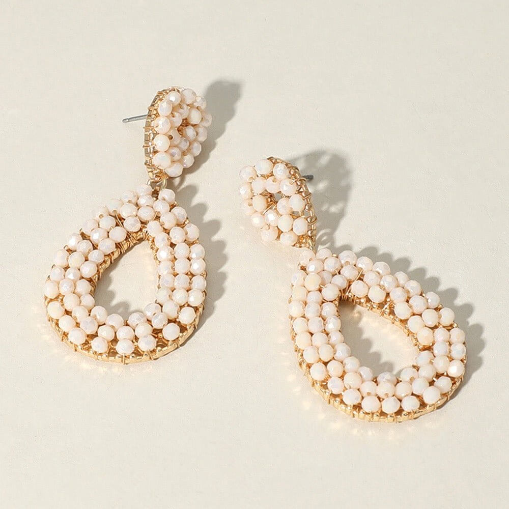 Glow Shift - Ivory Earrings-Shop Alies Boutique