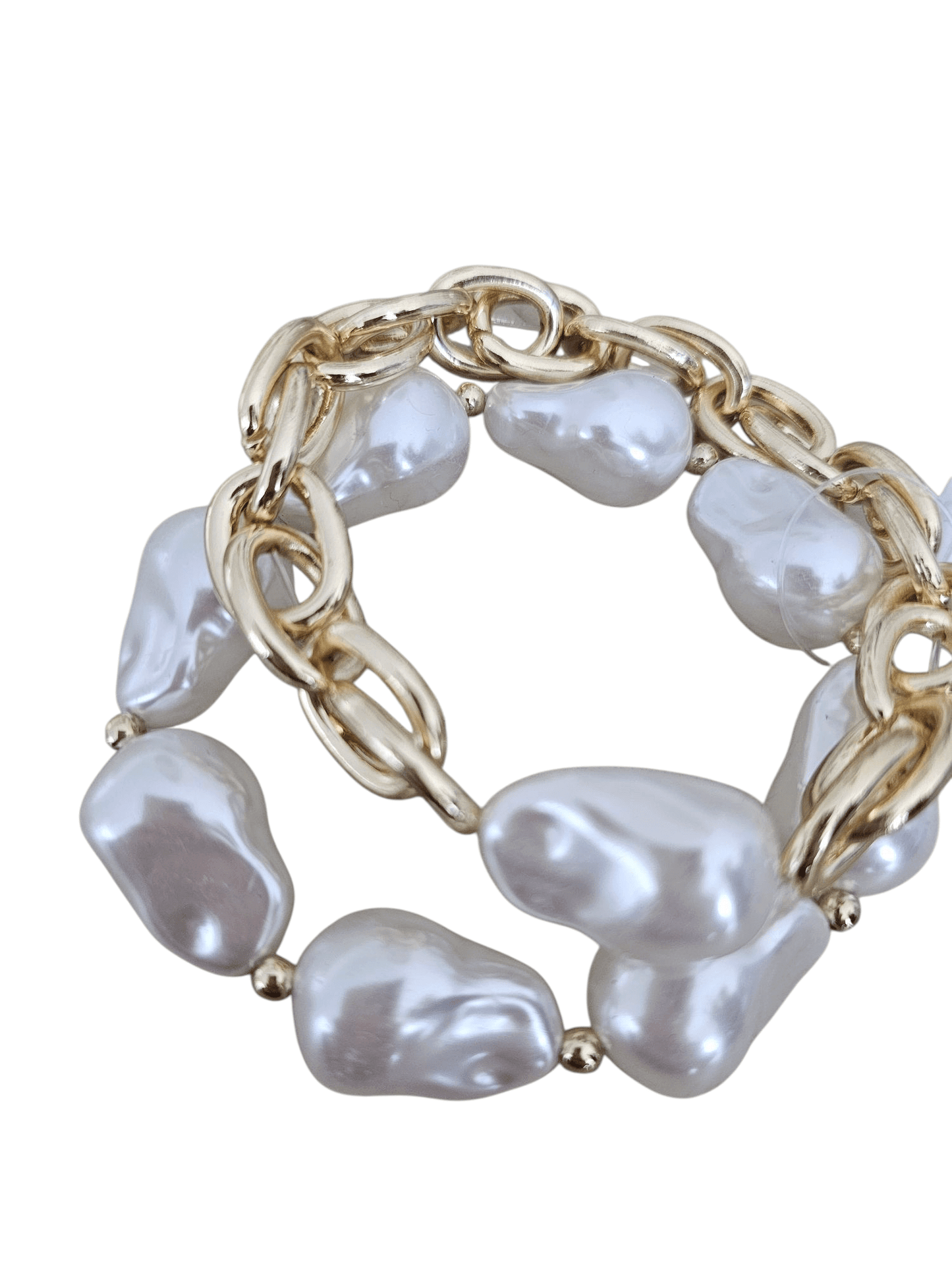 Golden Grace Duo - Gold & Pearl Bracelet Stack - Shop Alies Bouutique