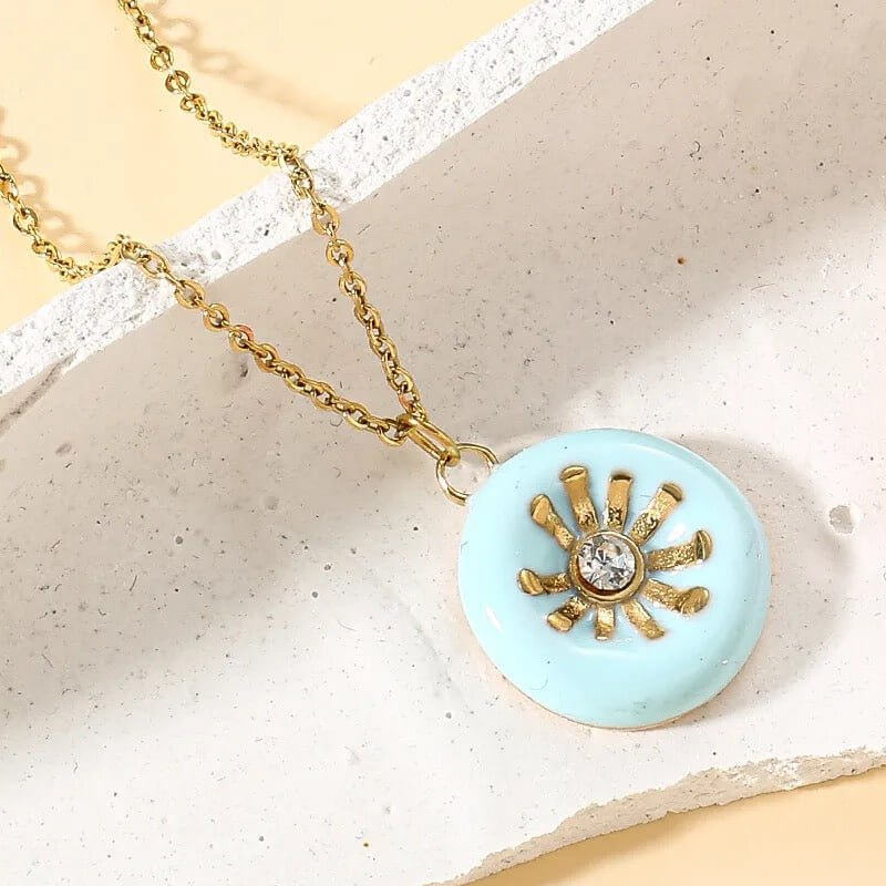 Golden Hour - Blue Necklace - Alie's Boutique - Shop Alies Boutique