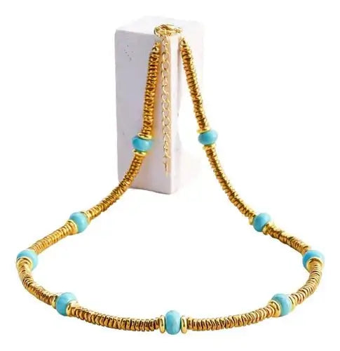 Golden Sunset - Turquoise Necklace-Shop Alies Boutique