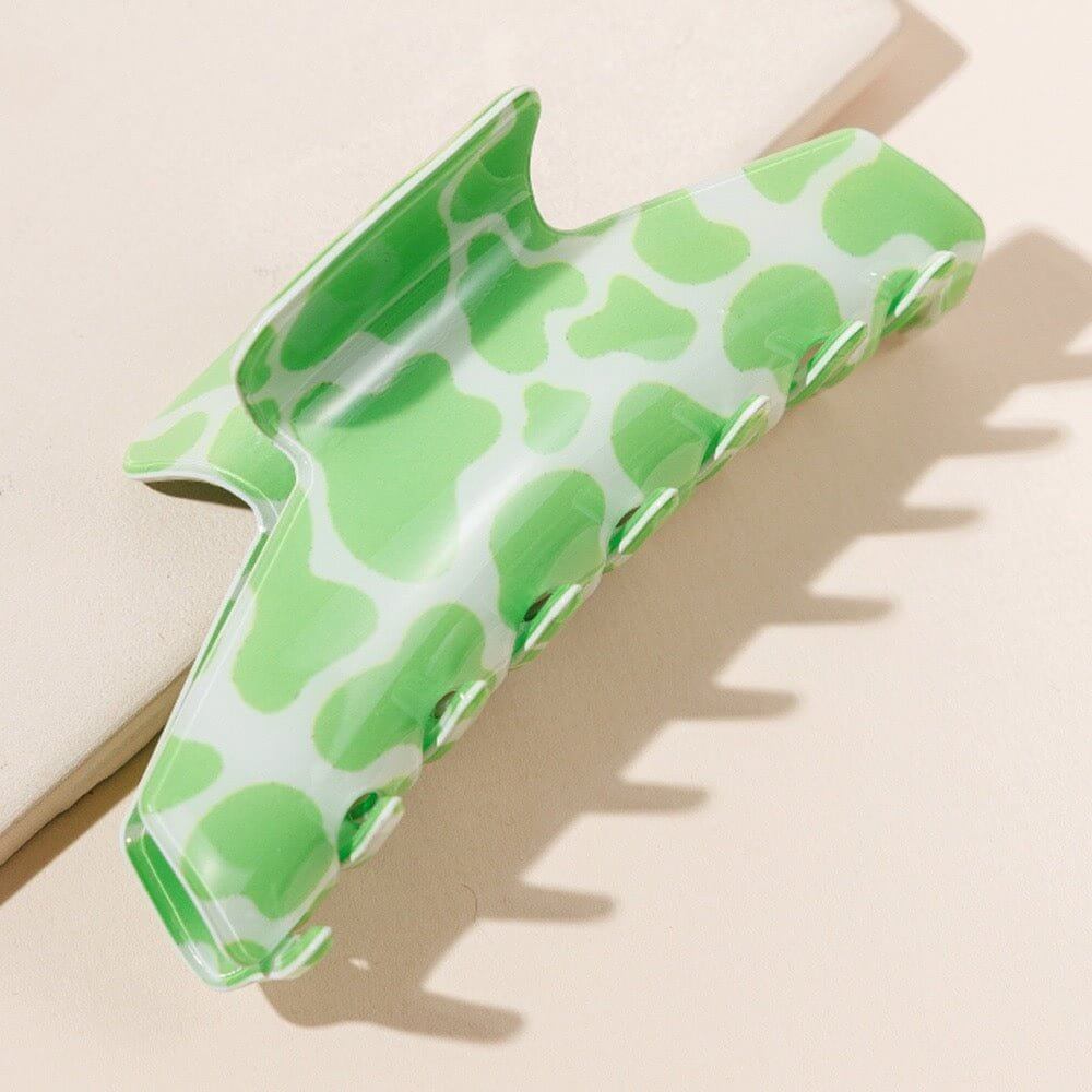 Groove Lock - Green Animal Pattern Hair Claw Clip-Shop Alies Boutique