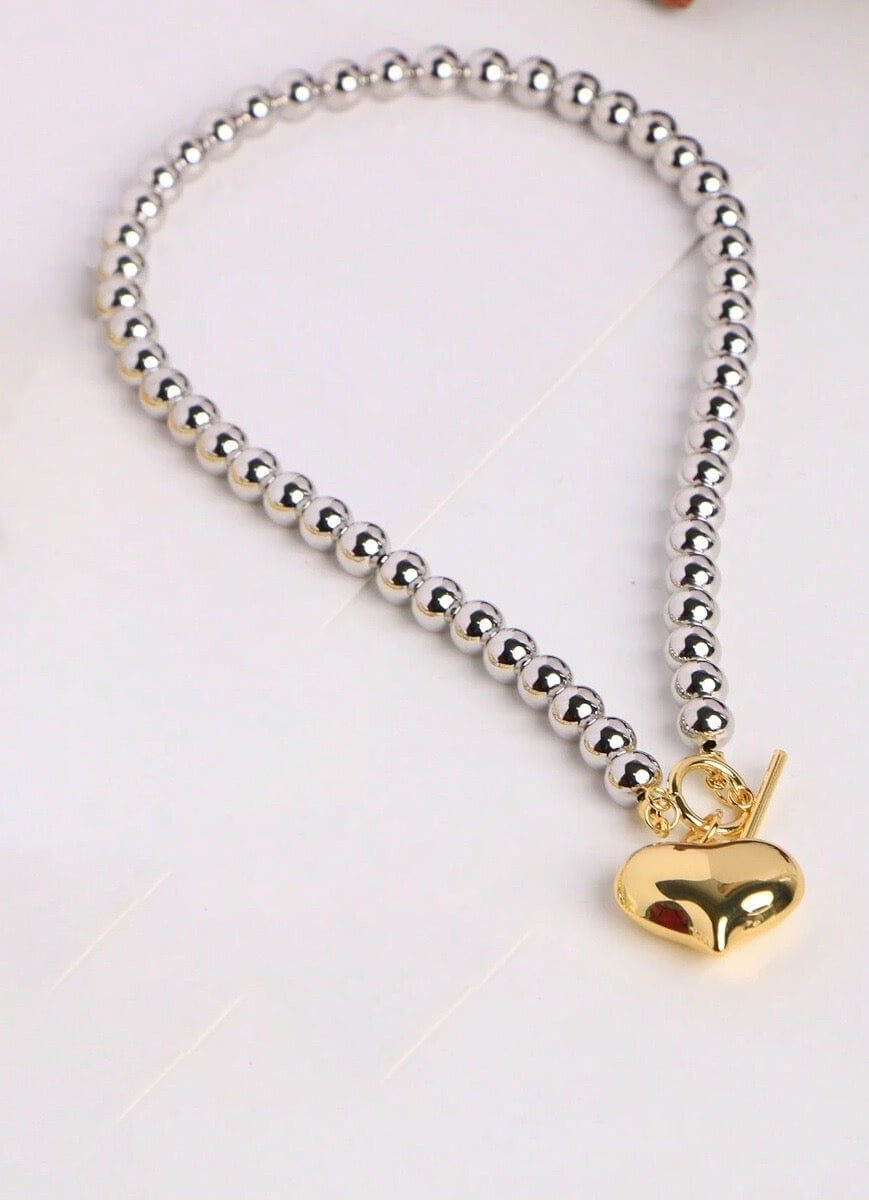 Heart Set On Bold - Gold & Silver Choker - Alie's Boutique - Shop Alies Boutique