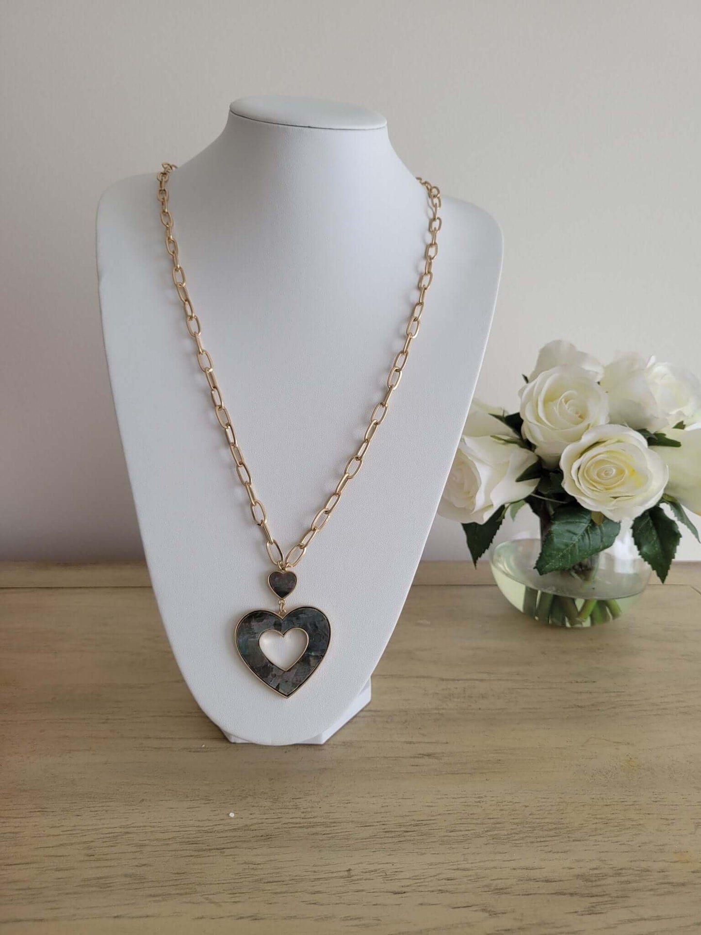 Hearts Aligned - Grey Necklace - Shop Alies Boutique - Shop Alies Boutique