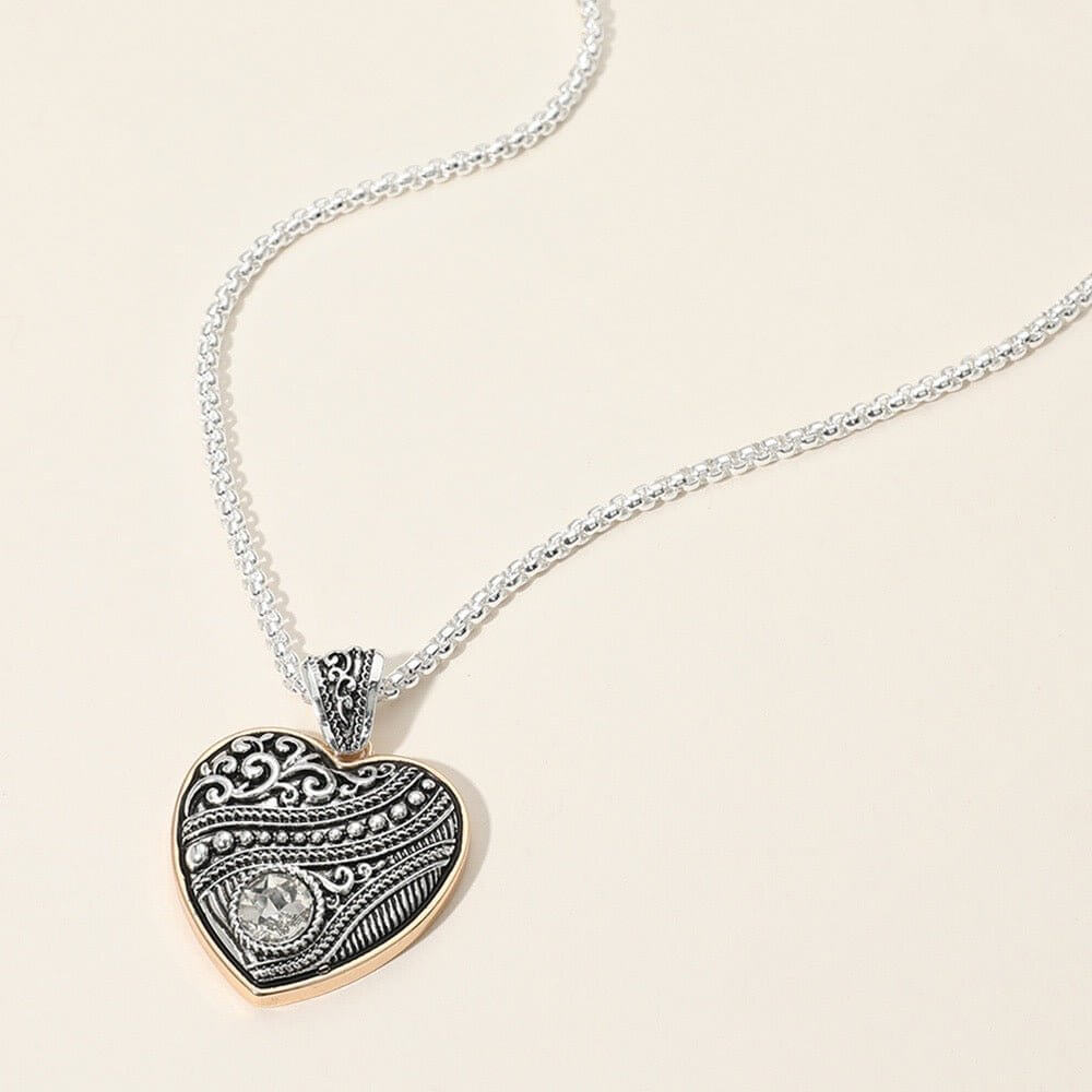 Hearts & Heritage - Two Tone Necklace - Sale-Shop Alies Boutique