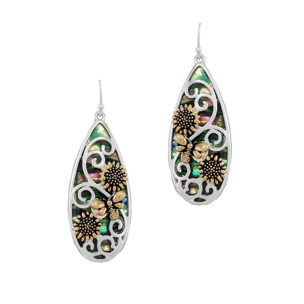 Honey Meadow - Abalone Earrings-Shop Alies Boutique