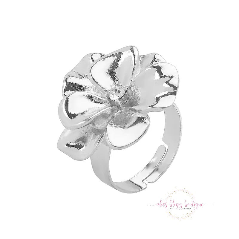 In Full Bloom - Silver Ring - Sale-Shop Alies Boutique