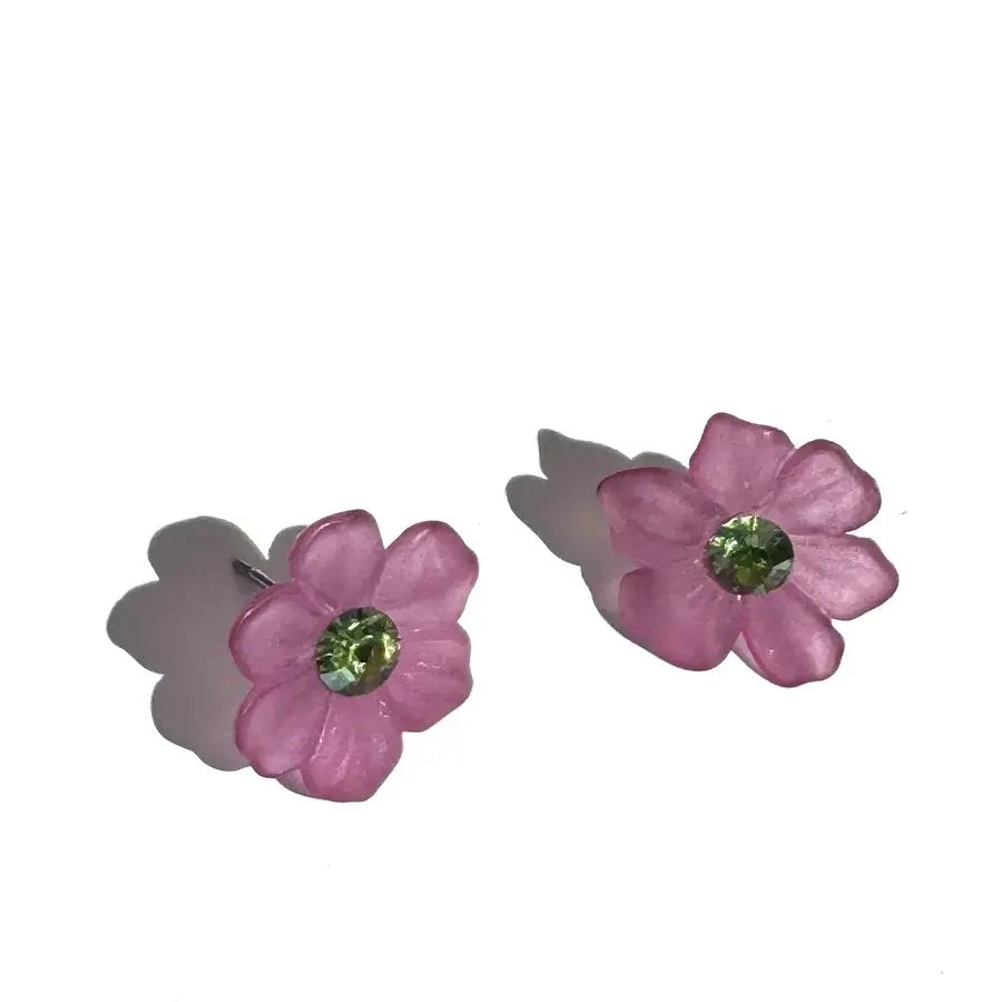 Crystal Bloom Stud Earrings - Leetie Lovendale