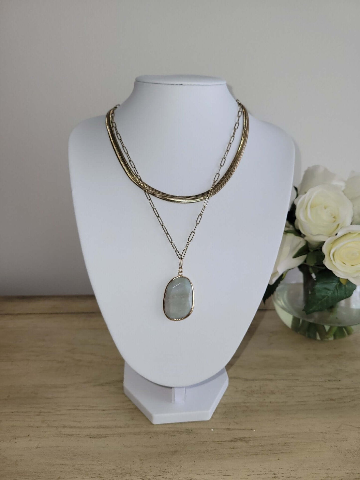 Layered Luxe - Gold/Lucite Necklace - Shop Alies Boutique - Shop Alies Boutique