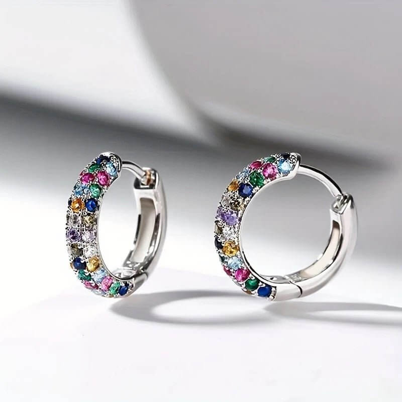 Living In Color - Multi Hoop Earrings-Shop Alies Boutique