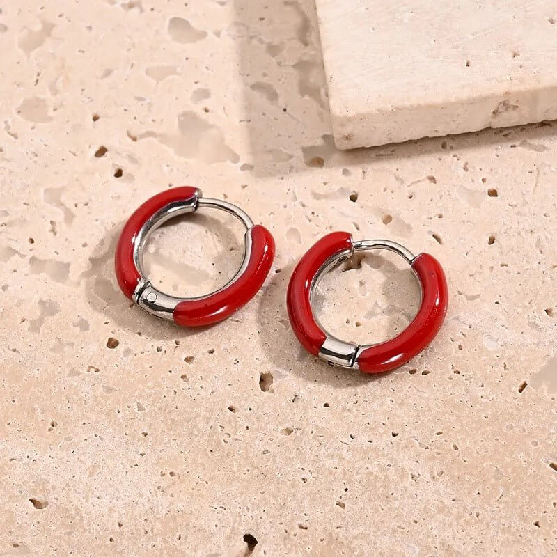 Low Key Luxe - Red Earrings-Shop Alies Boutique