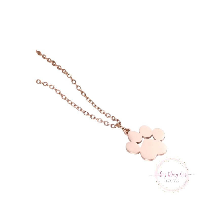 Loyal Footprints - Rose Gold Necklace - Sale - Alies Bling Bar - Shop Alies Boutique
