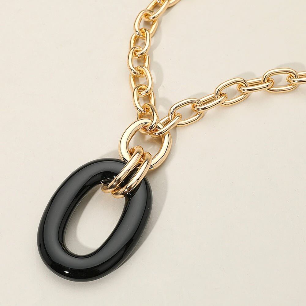 Lucite Treasure Necklace - Black-Shop Alies Boutique