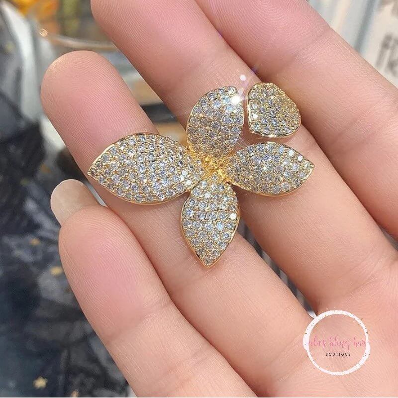 Luminescent Leaves - Gold Open Ring - Sale - Alies Bling Bar - Shop Alies Boutique