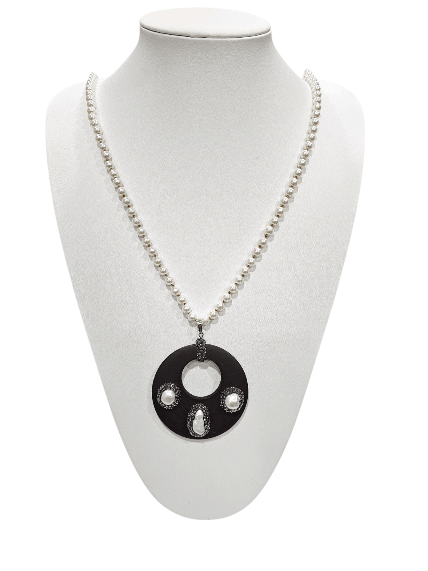 Luna Gleam - Pearl and Hematite Necklace - Shop Alies Bouutique
