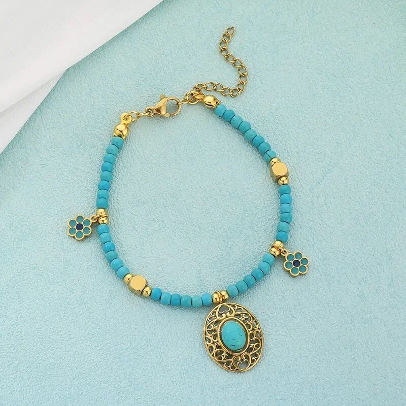 Medina Bloom - Turquoise Bracelet-Shop Alies Boutique