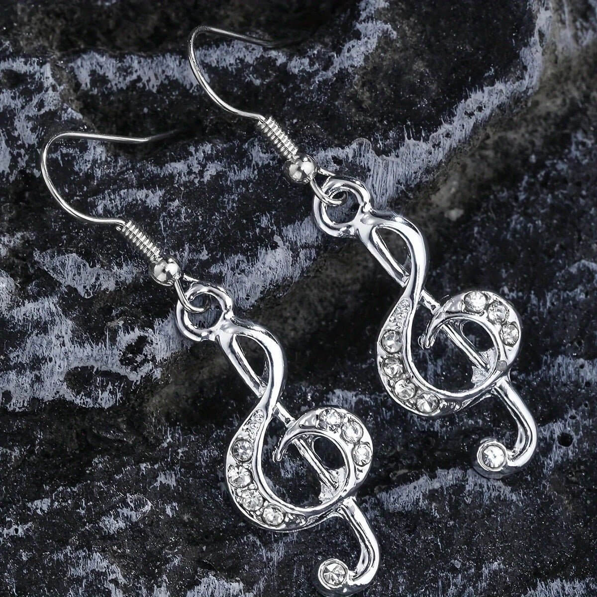 Melody In Motion - Silver Earrings-Shop Alies Boutique
