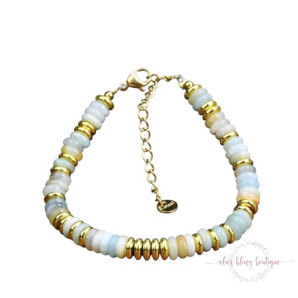 Minimalist Glow Bracelet in Amazon Stone-Shop Alies Boutique